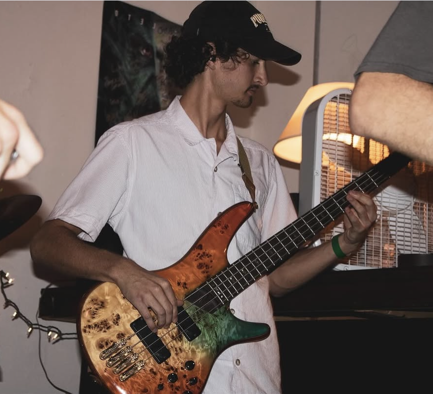 Playing bass